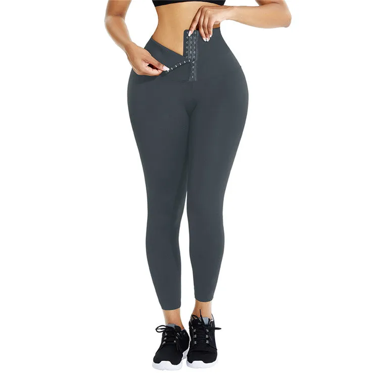 Women Fitness Compression Tight Slim Waist Trimmer High Waist Yoga Pants Waist Trainer Corset
