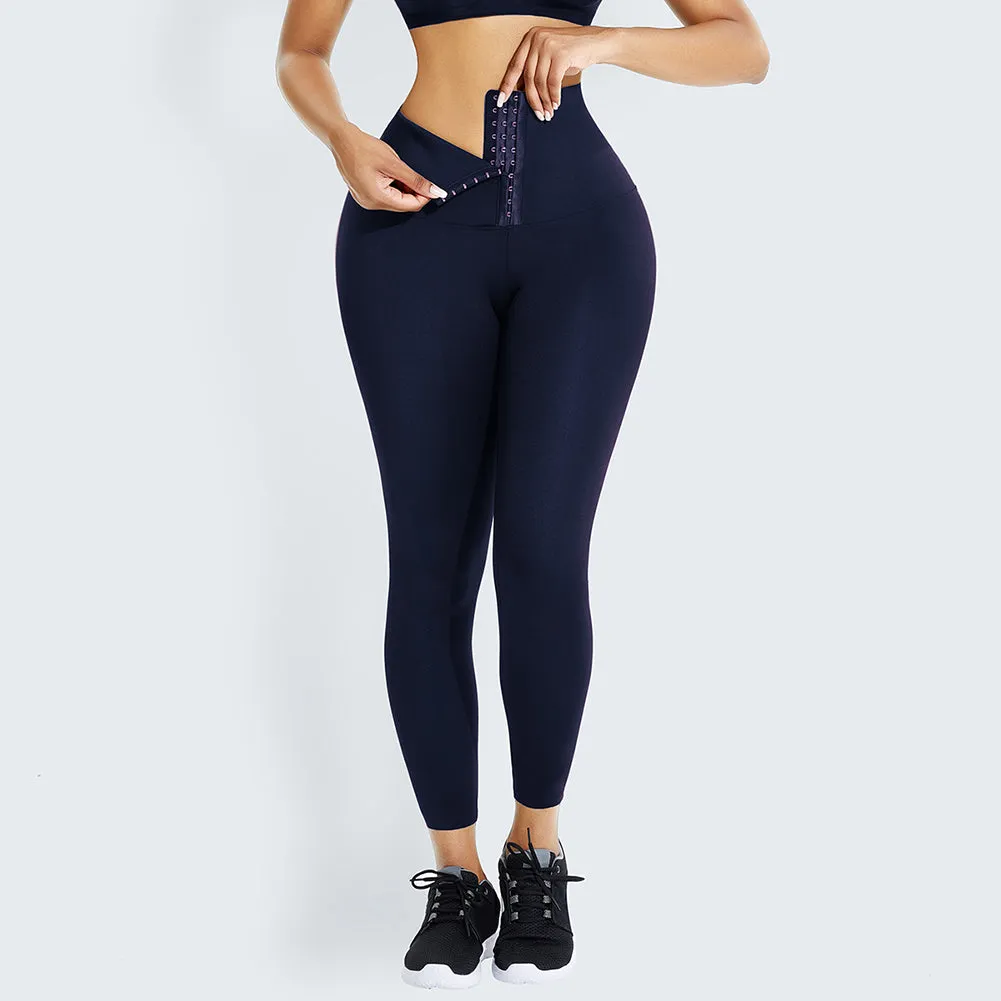 Women Fitness Compression Tight Slim Waist Trimmer High Waist Yoga Pants Waist Trainer Corset