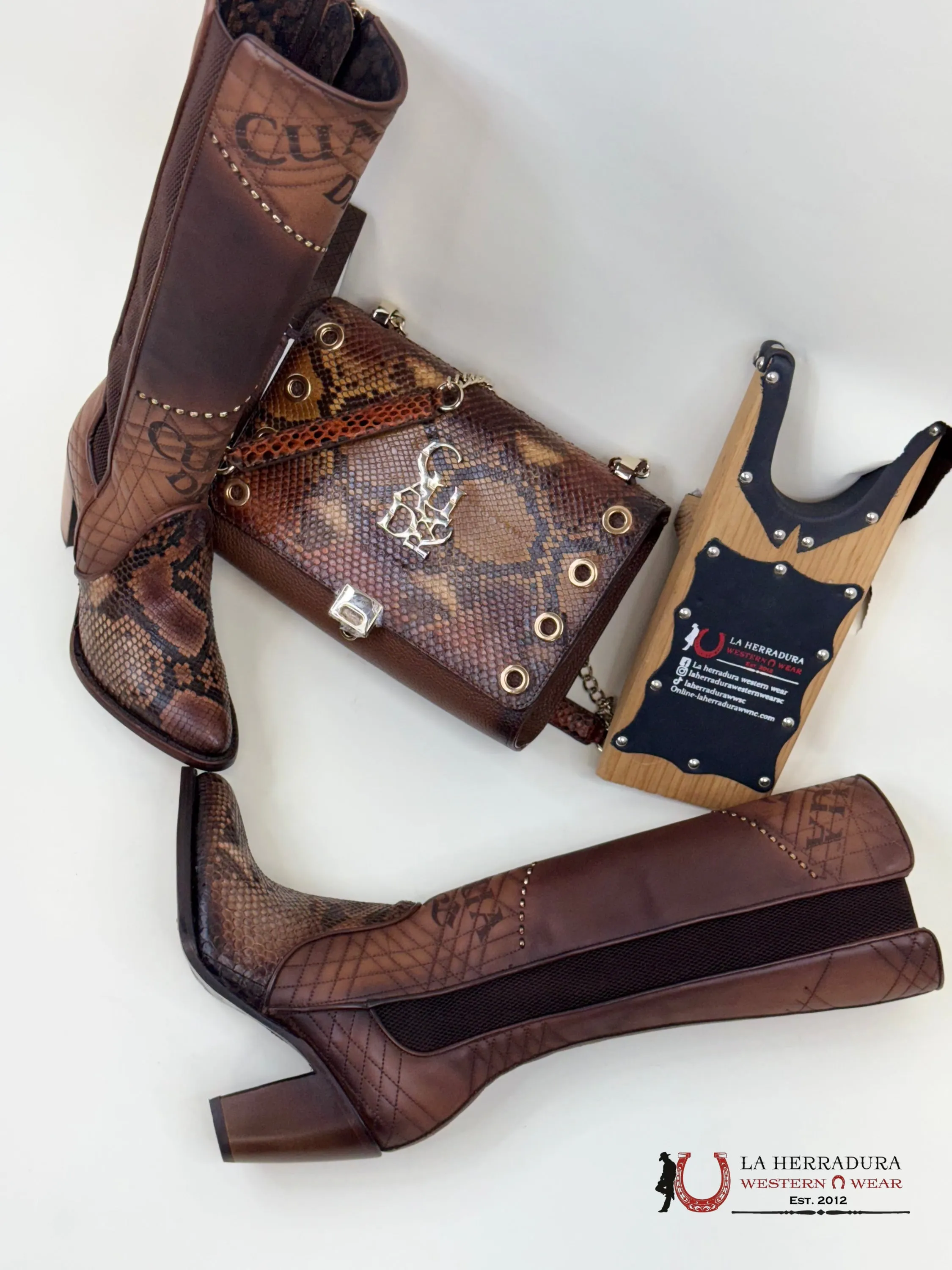WOMENS CUADRA PITON CASTAÑO VIDREADO TALL BOOT