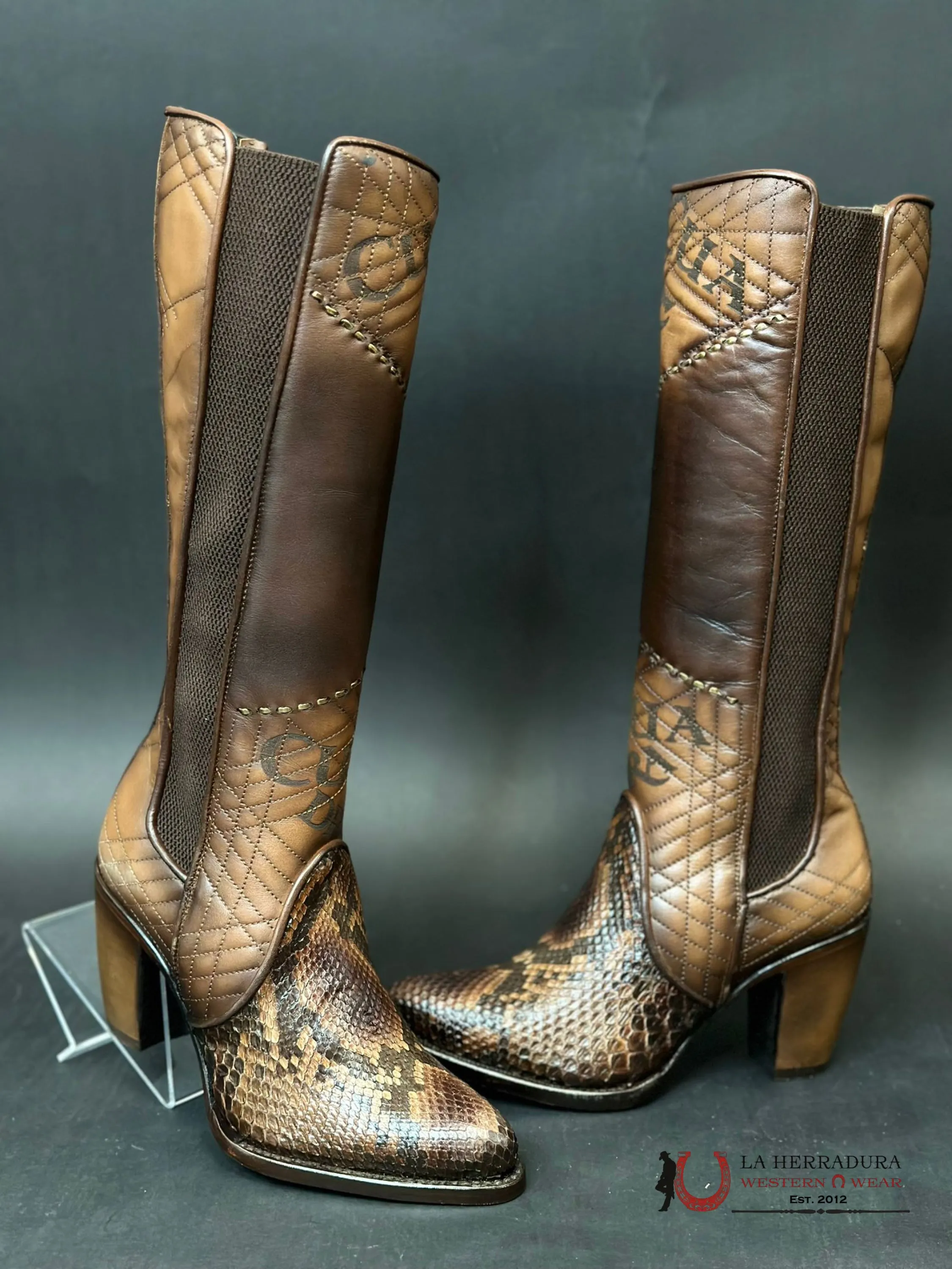 WOMENS CUADRA PITON CASTAÑO VIDREADO TALL BOOT