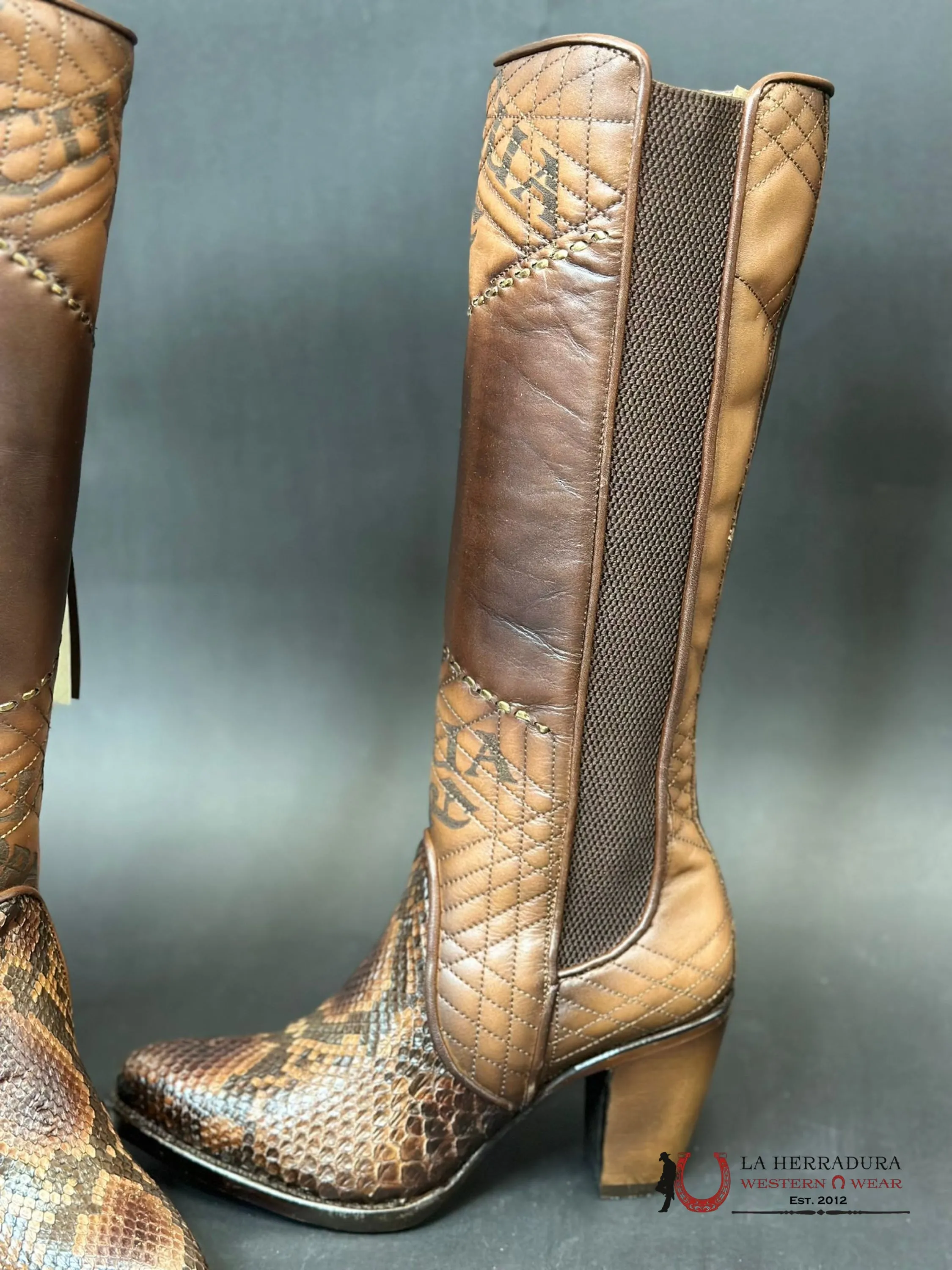 WOMENS CUADRA PITON CASTAÑO VIDREADO TALL BOOT