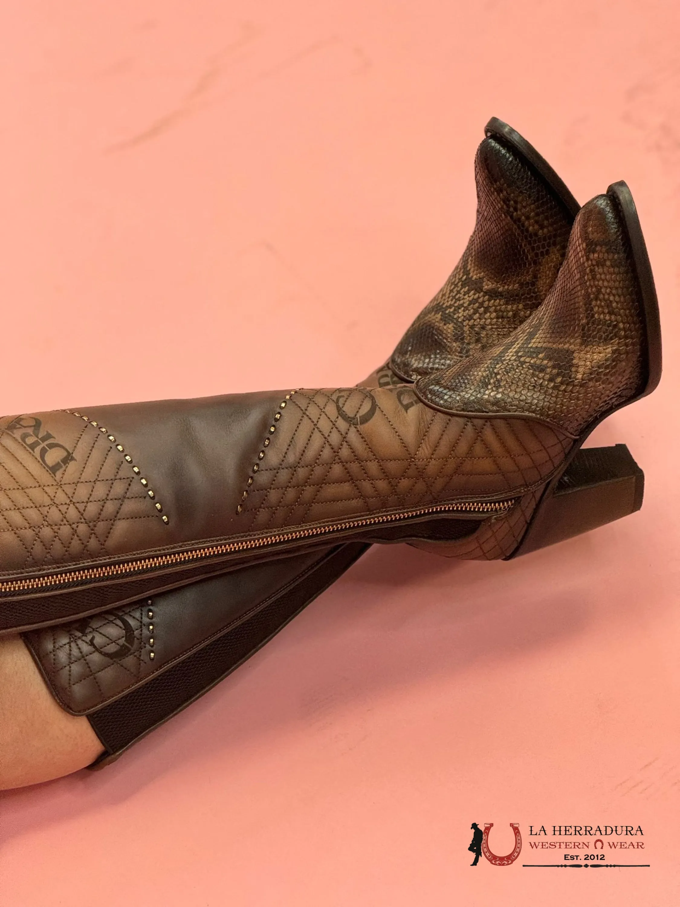 WOMENS CUADRA PITON CASTAÑO VIDREADO TALL BOOT
