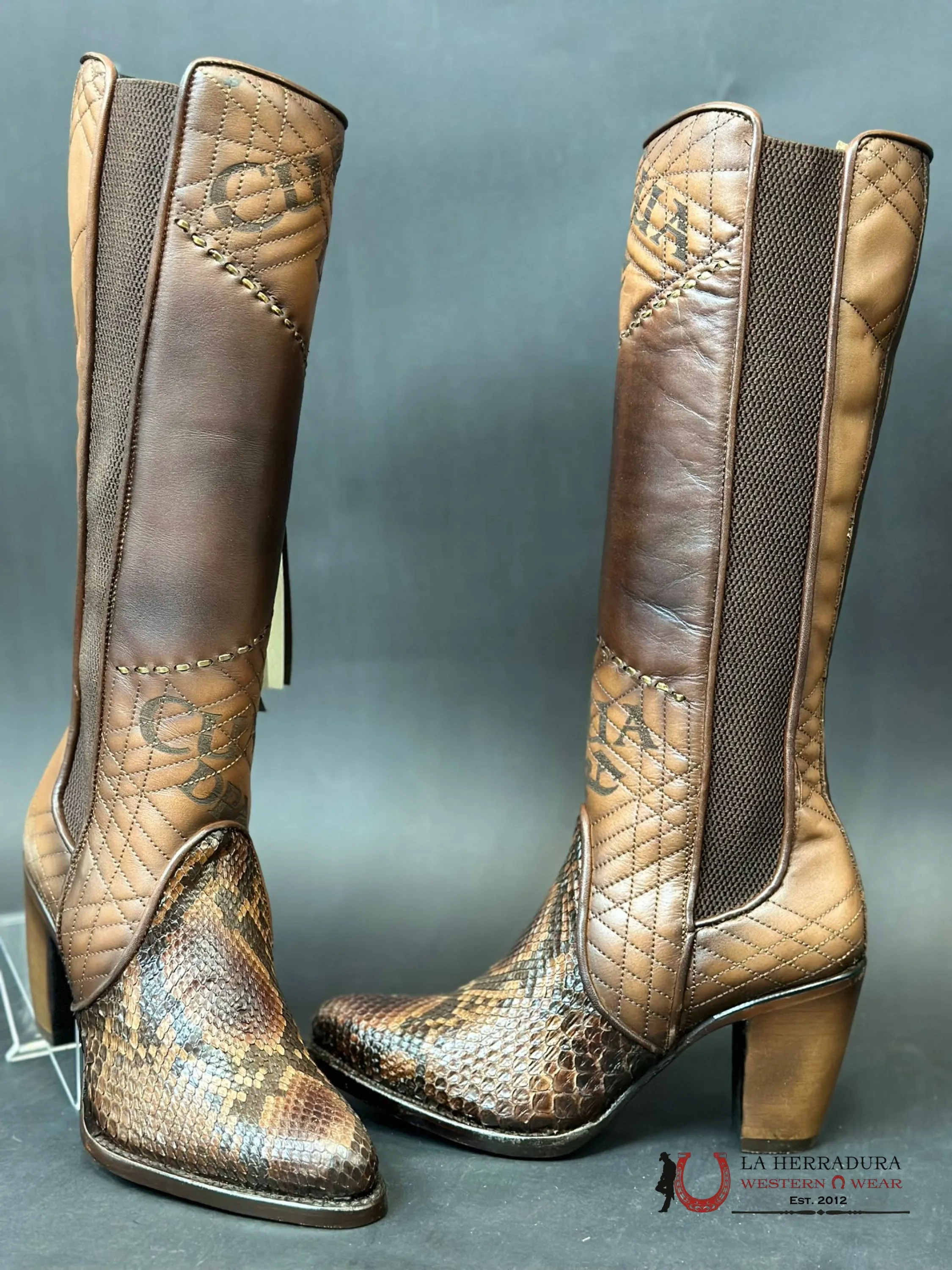 WOMENS CUADRA PITON CASTAÑO VIDREADO TALL BOOT