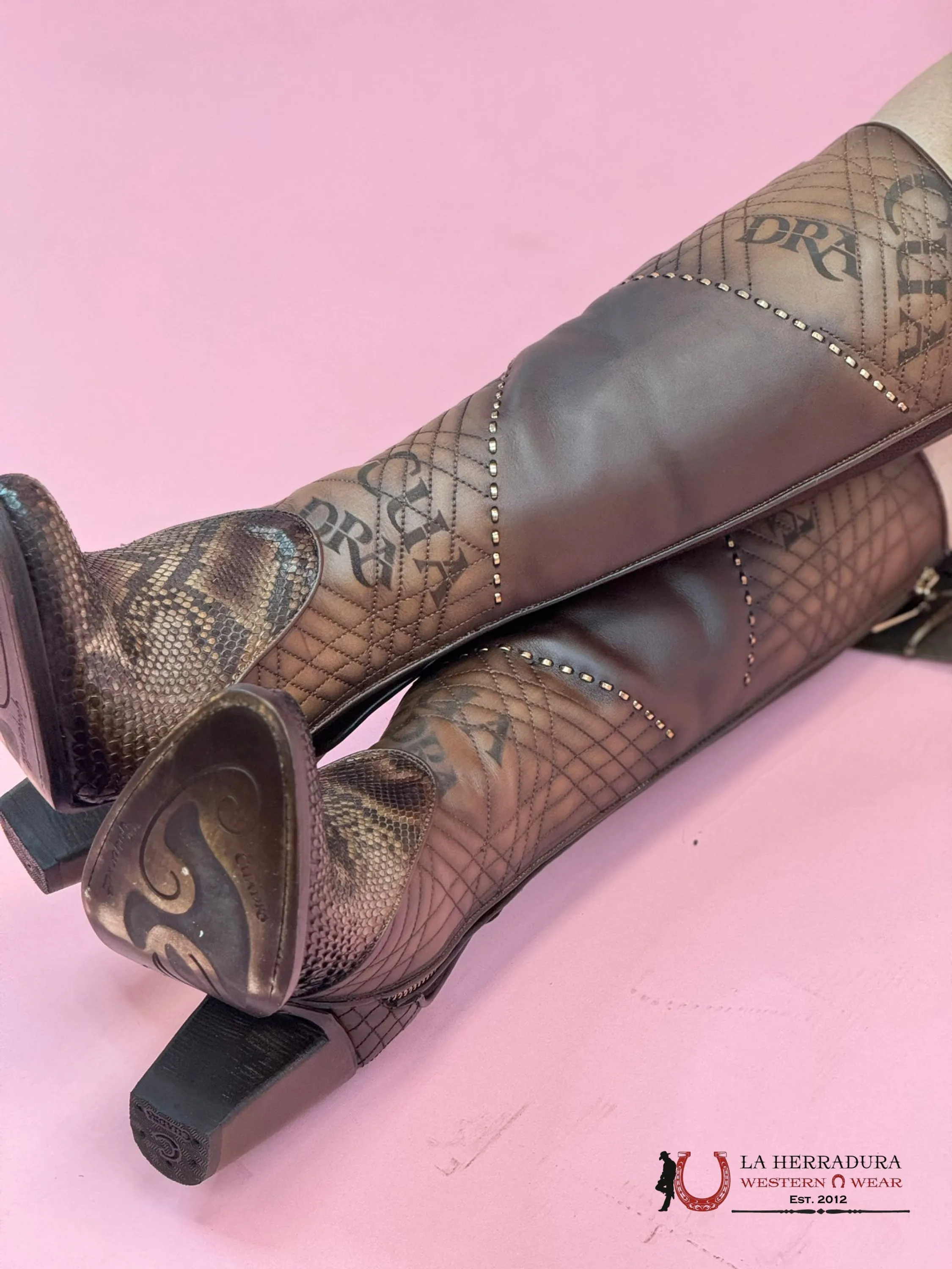WOMENS CUADRA PITON CASTAÑO VIDREADO TALL BOOT