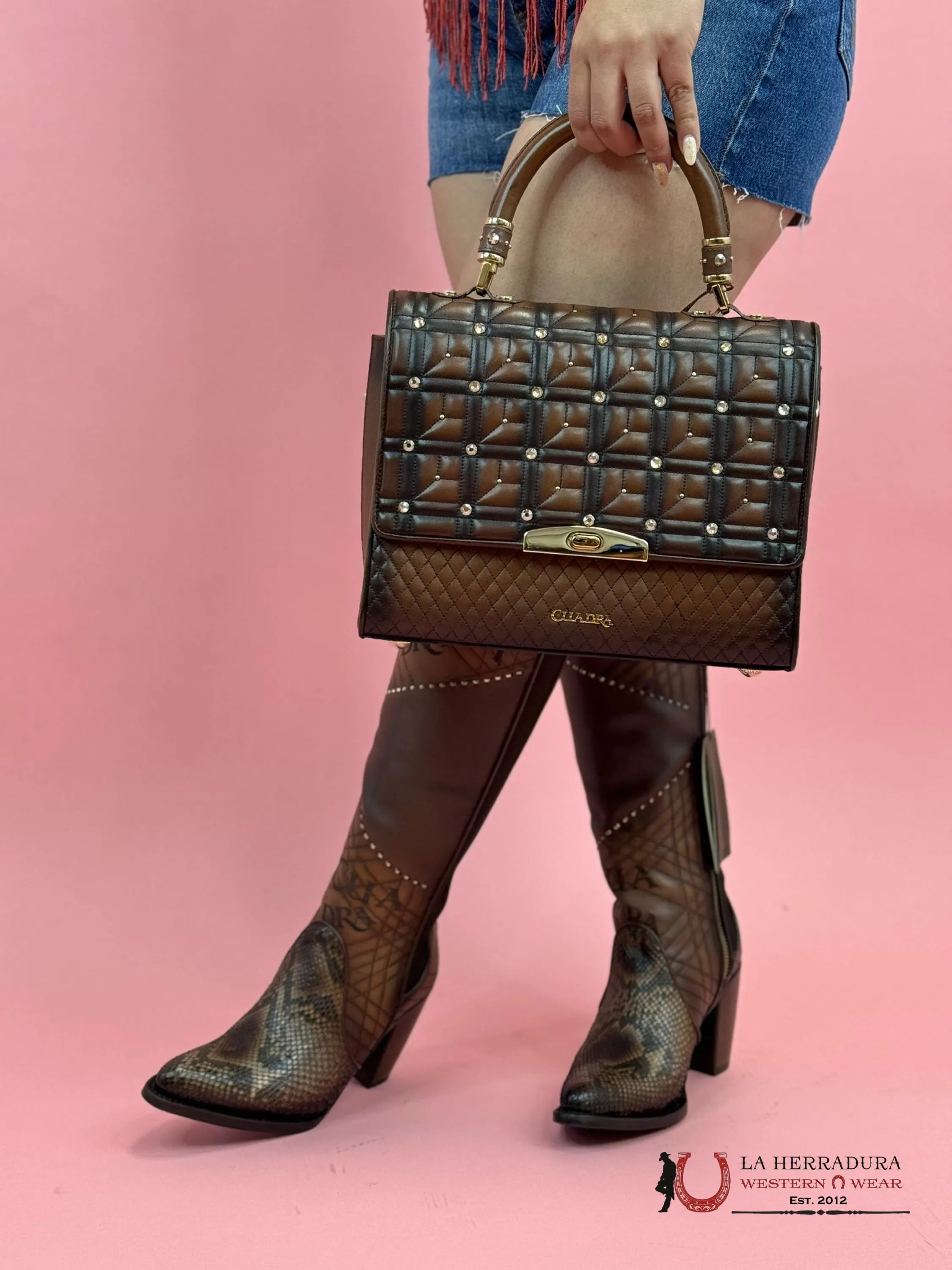 WOMENS CUADRA PITON CASTAÑO VIDREADO TALL BOOT
