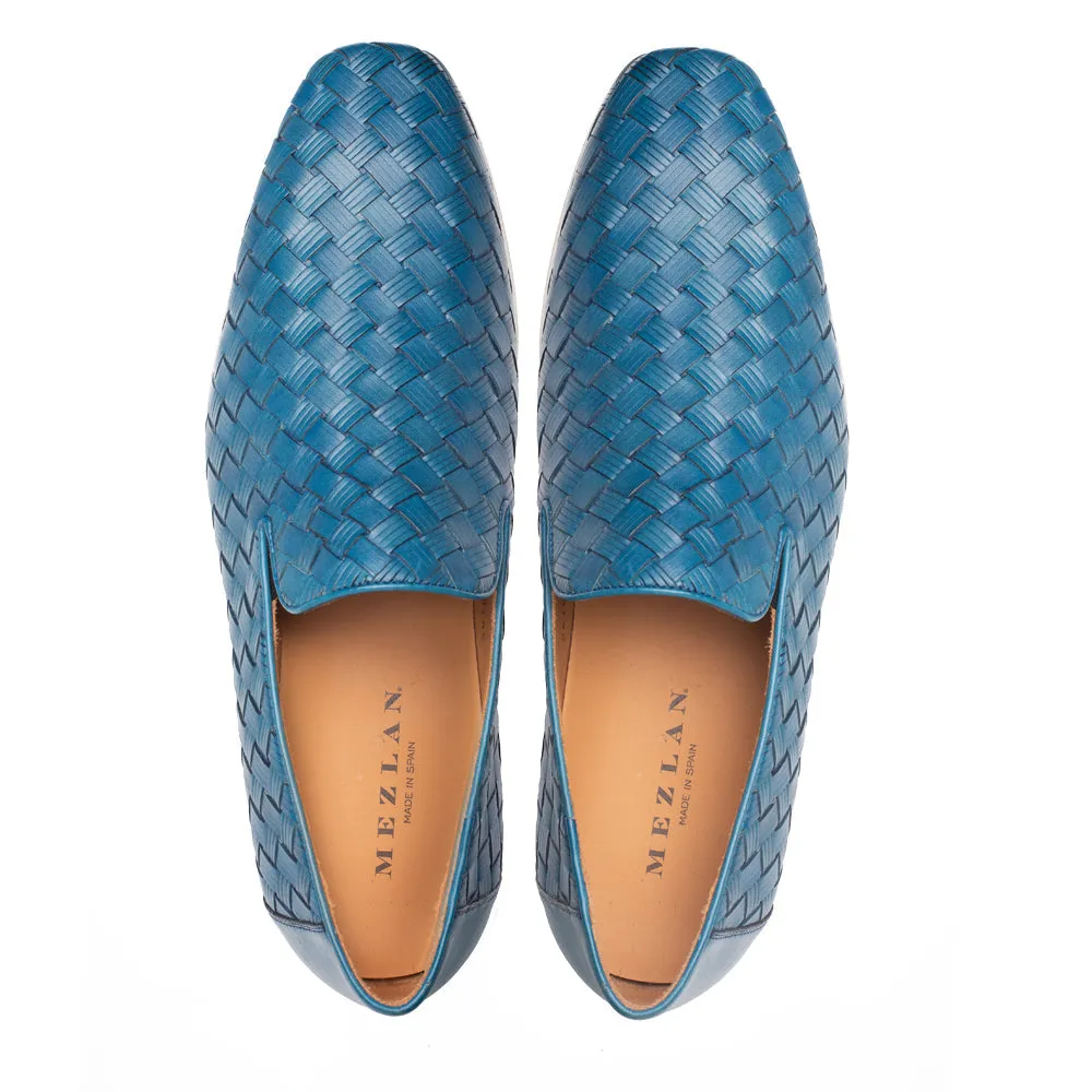 Woven Calf Venetian Slip On-Jeans | Mezlan