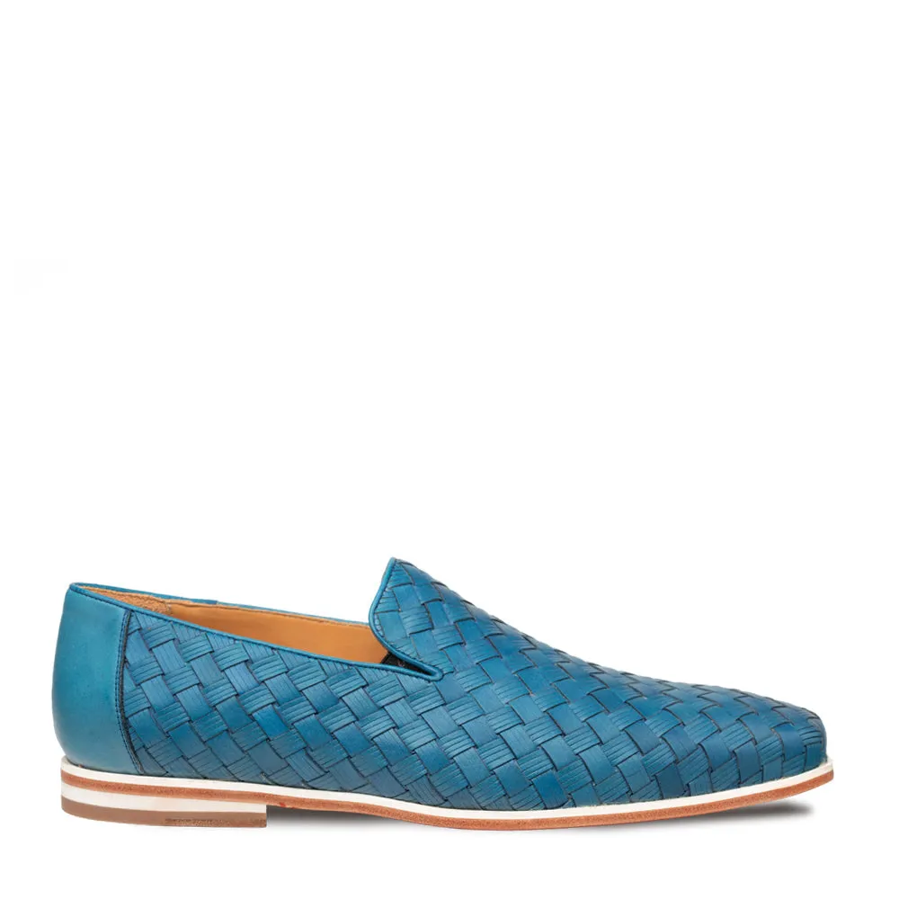 Woven Calf Venetian Slip On-Jeans | Mezlan