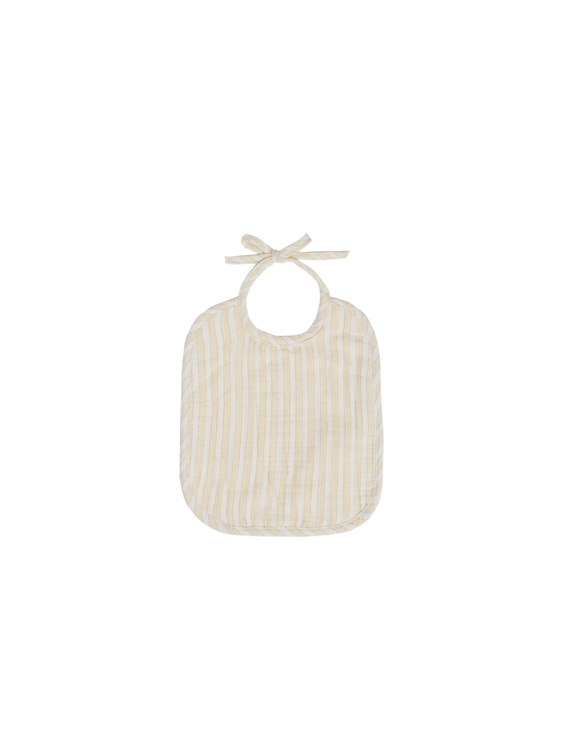 Woven Tie Bib | Vintage Stripe| Quincy Mae